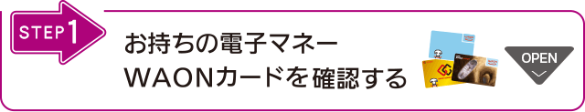 お持ちの電子マネーWAONカードを確認する
