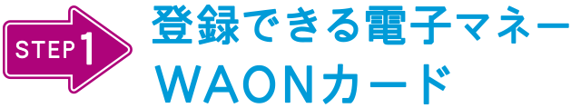 登録できる電子マネーWAONカード